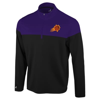 Phoenix Suns Antigua Hinder Quarter-Zip Pullover - Black/Purple