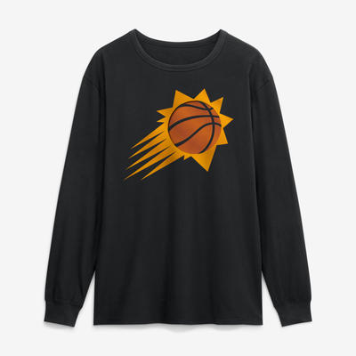 Phoenix Suns  Metallic Mascot Long Sleeve T-Shirt - Black