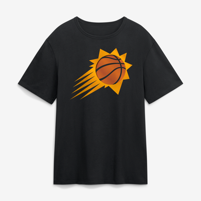 Phoenix Suns  Metallic Mascot T-Shirt - Black