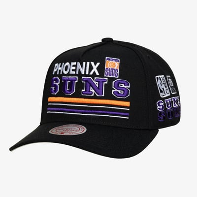  Phoenix Suns Mitchell & Ness Hardwood Classics Triple Check Pro Snapback Hat - Black