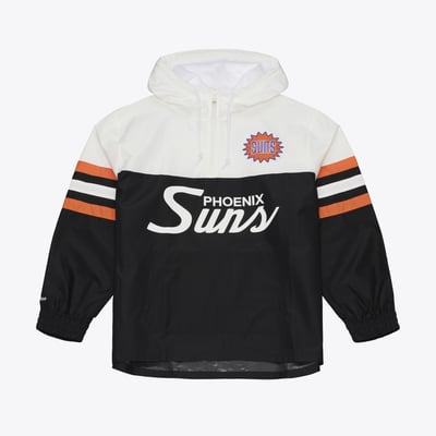  Phoenix Suns Mitchell & Ness Head Coach Lightweight Anorak Quarter-Zip Windbreaker - Black