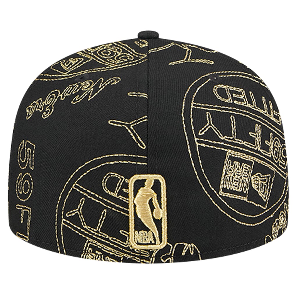 Phoenix Suns New Era 59FIFTY Day Allover Print Stencil Fitted Hat - Black