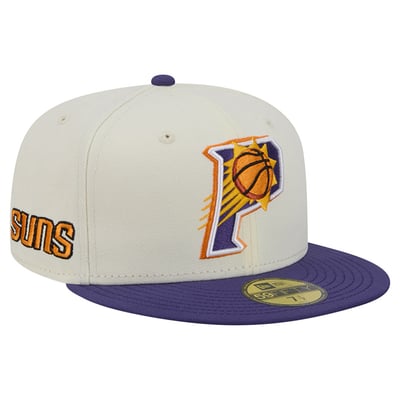 Phoenix Suns New Era Deceptor 59FIFTY Fitted Hat - Cream/Purple