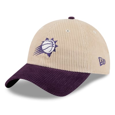 Phoenix Suns New Era Tonal Corduroy Casual Classic Adjustable Hat - Cream/Purple