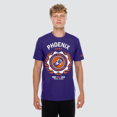  Phoenix Suns New Era Laurel Crest Flocking T-Shirt - Purple
