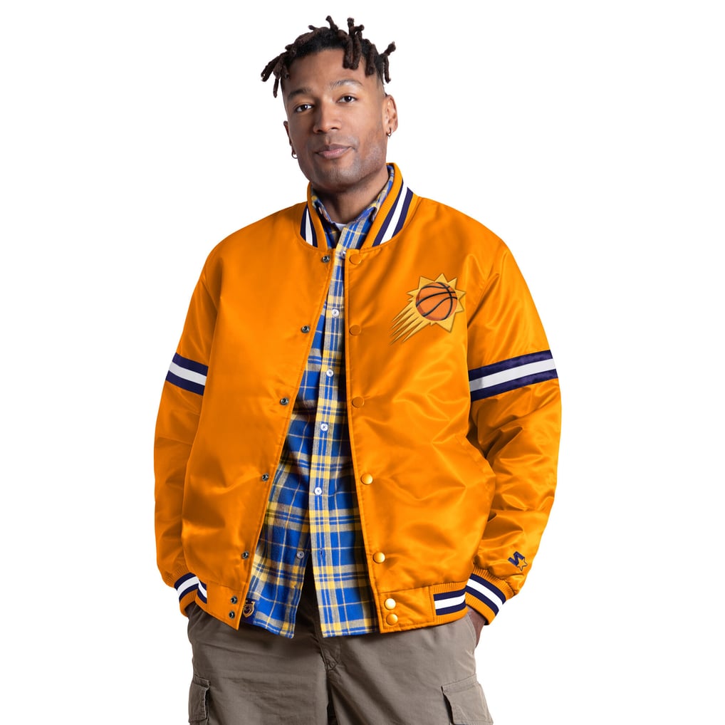Phoenix Suns Starter Courtside II Varsity Full Snap Jacket - Orange