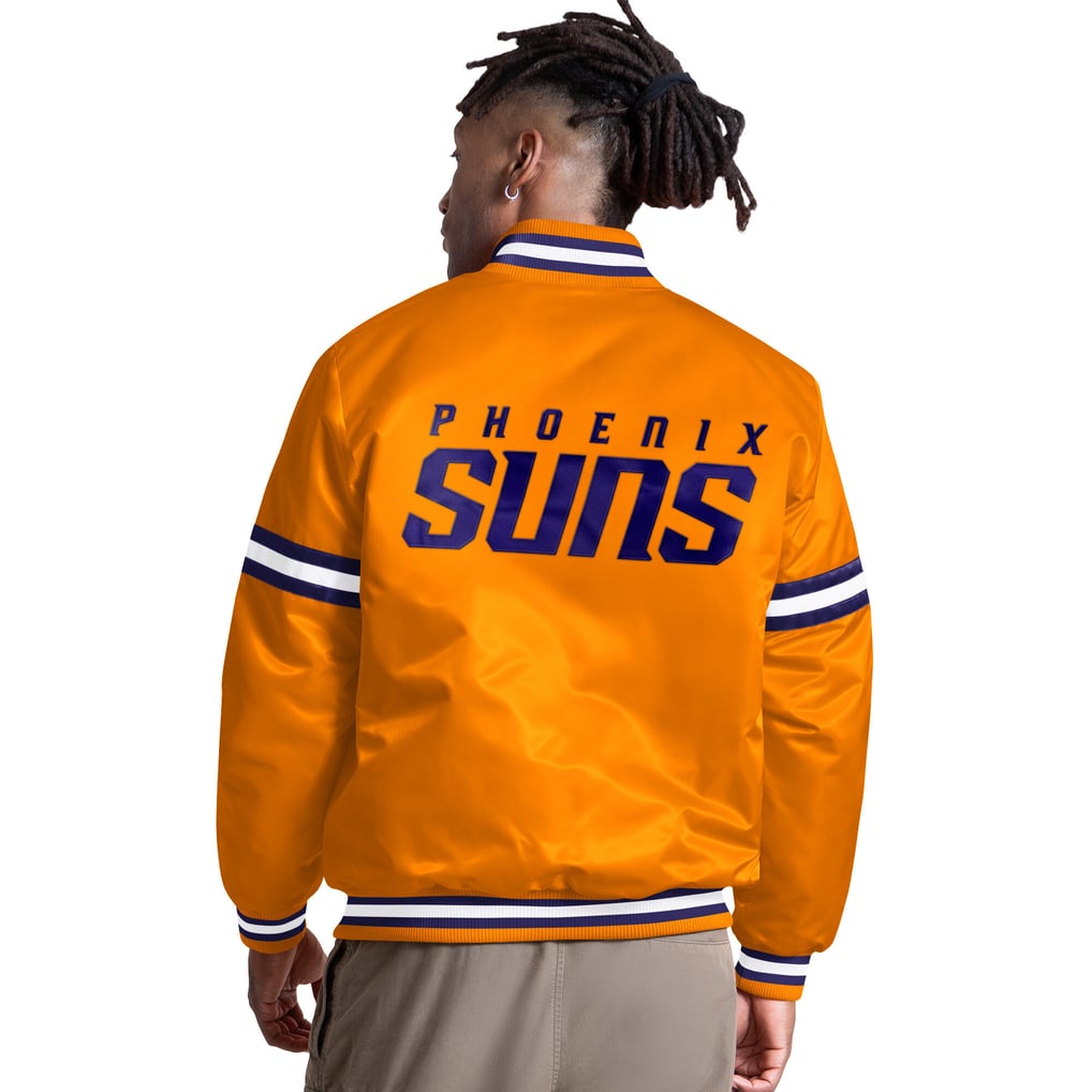 Phoenix Suns Starter Courtside II Varsity Full Snap Jacket - Orange