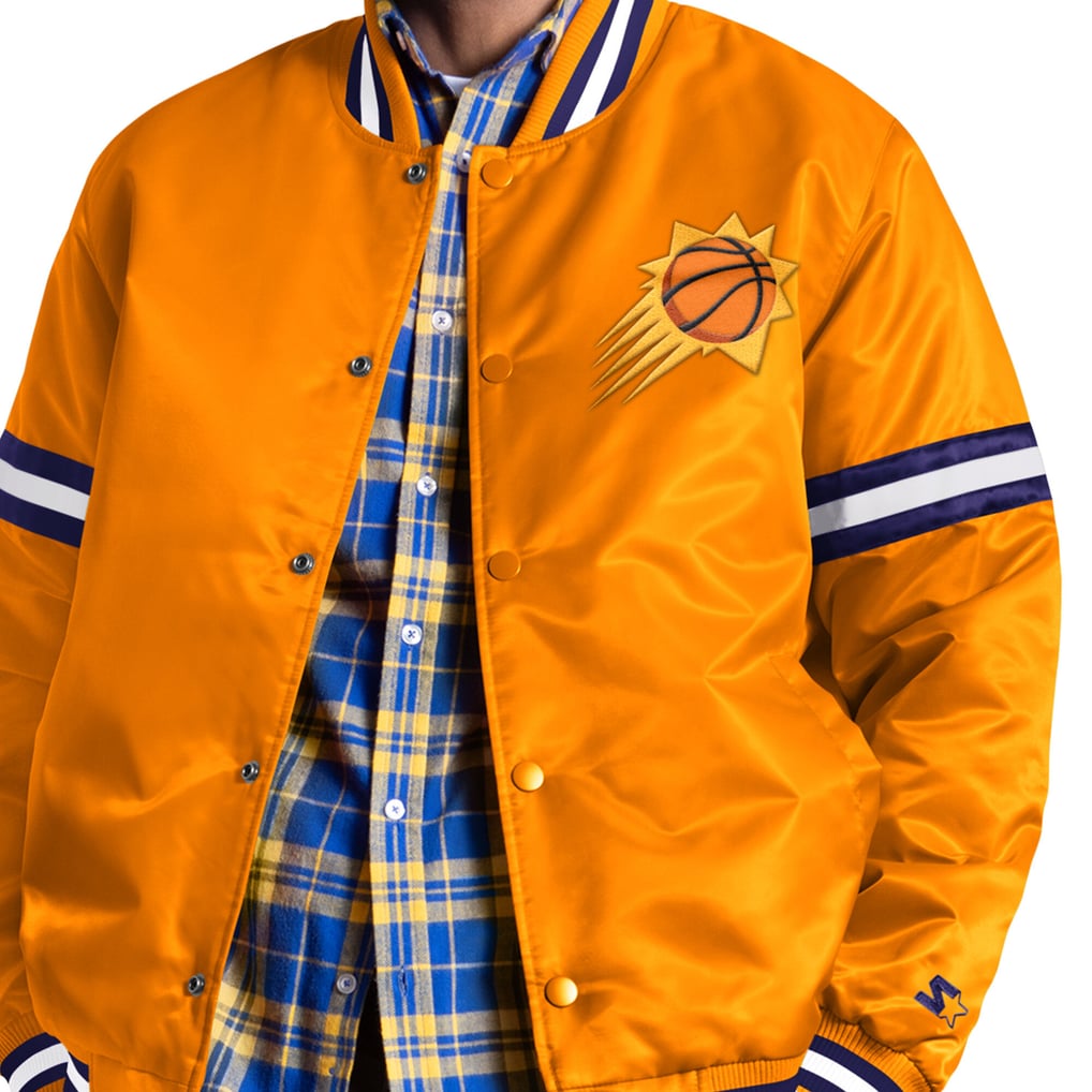 Phoenix Suns Starter Courtside II Varsity Full Snap Jacket - Orange