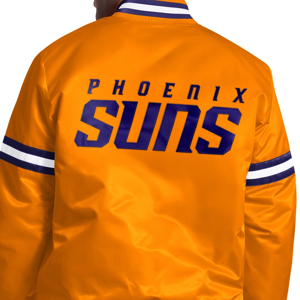 Phoenix Suns Starter Courtside II Varsity Full Snap Jacket - Orange
