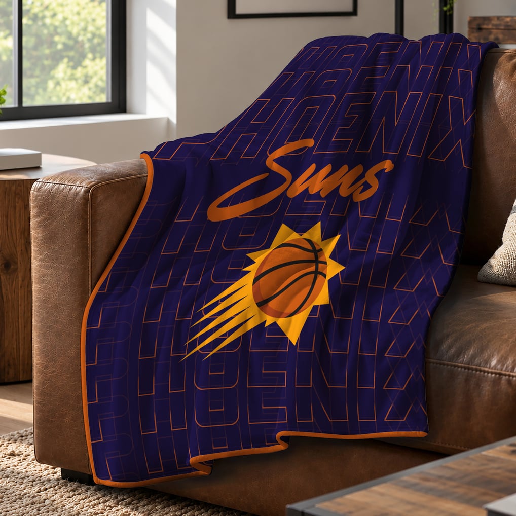 Phoenix Suns Pegasus Echo Script Fade 50" x 60" Ultra Soft Throw Blanket