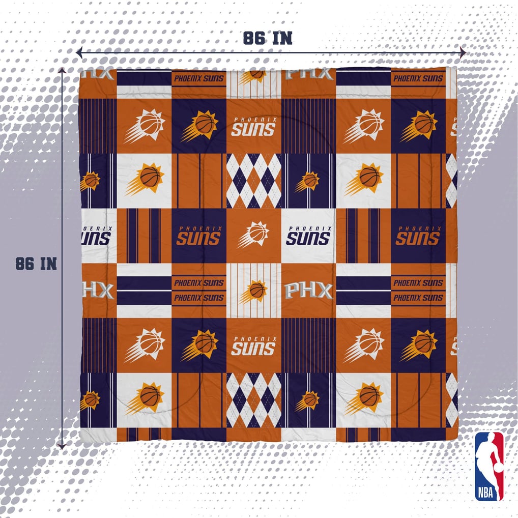 Phoenix Suns Pegasus Patchwork Plaid Three-Piece Full/Queen Bed in a Bag Set