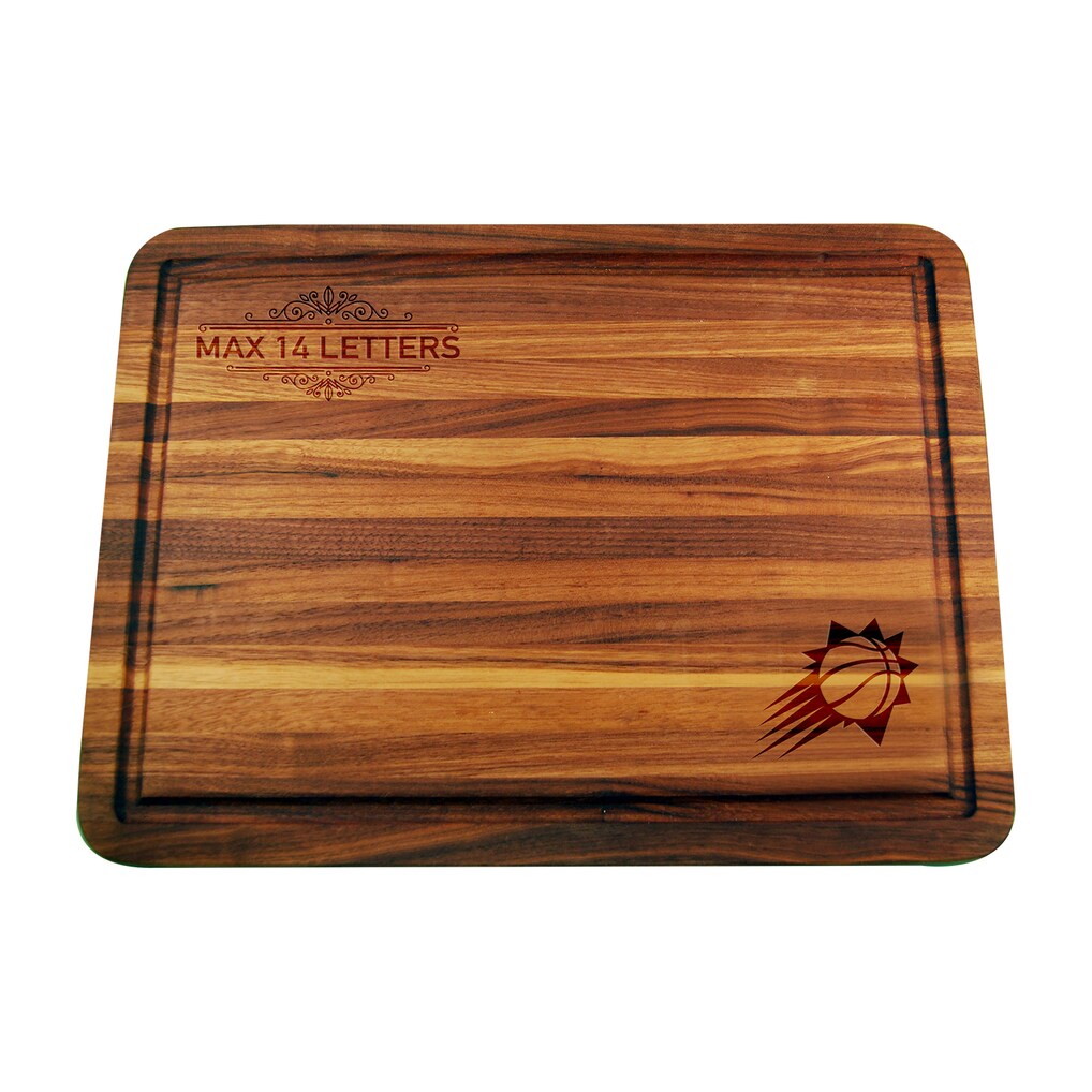 Phoenix Suns Large Acacia Personalized Cutting & Serving Board