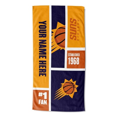 Phoenix Suns The Northwest Group 30'' x 60'' Colorblock Personalized Beach Towel