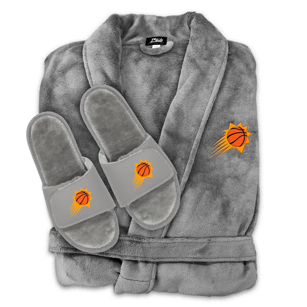  Phoenix Suns ISlide Unisex Faux Fur Slide Sandals & Robe Bundle - Gray