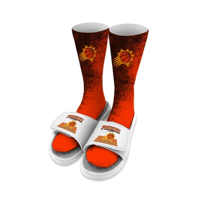 Phoenix Suns ISlide Unisex Court Collage Sock & Slide Bundle