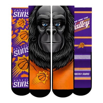  Phoenix Suns Rock Em Unisex Fan Favorites Three-Pack Crew Socks Set - Orange