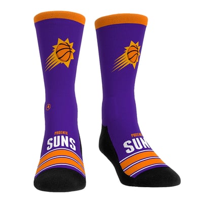  Phoenix Suns Rock Em Unisex Gametime Stripe Crew Socks - Purple