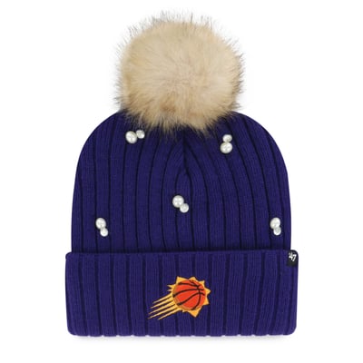 Phoenix Suns '47 Women's Pearl Cuffed Knit Hat with Pom - Purple