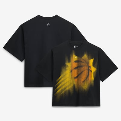  Phoenix Suns Nike Women's 2026/27 Standard Issue Practice Icon Boxy Cropped T-Shirt - Black