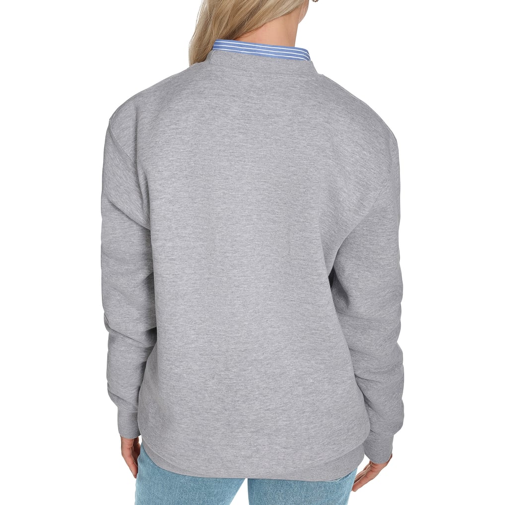 Phoenix Suns Starter Women's Arch Stripe Fleece Crewneck Sweatshirt - Gray