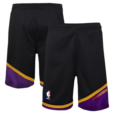 Phoenix Suns Mitchell & Ness Youth Hardwood Classics Swingman Shorts - Black