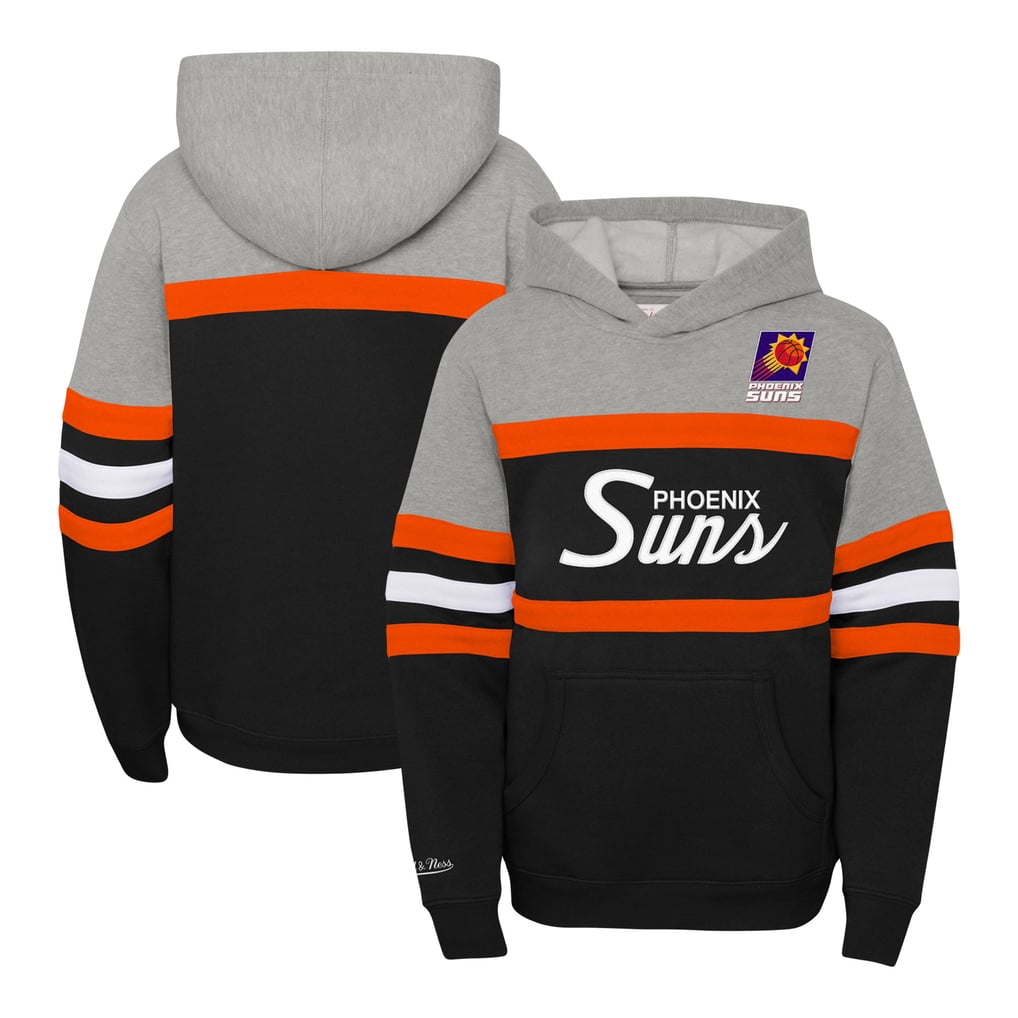 Phoenix Suns Mitchell & Ness Youth Hardwood Classics Head Coach Pullover Hoodie - Black/Heather Gray