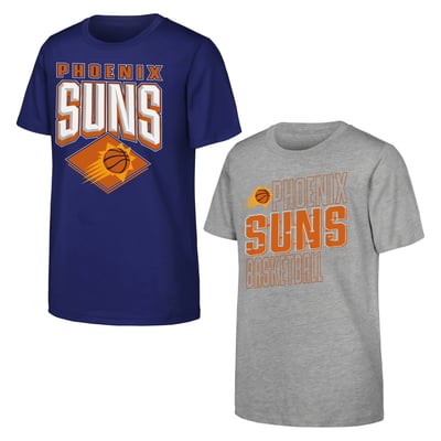 Phoenix Suns Outerstuff Youth Trench Kings 2-Pack T-Shirt Set - Purple/Gray