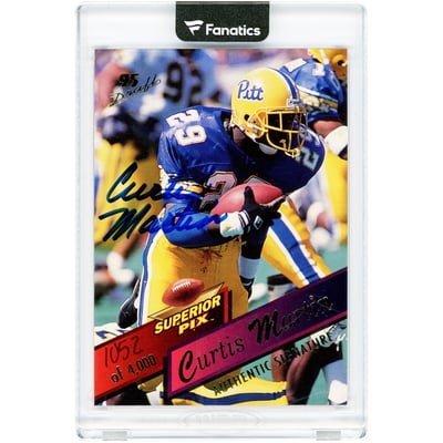 Curtis Martin Pitt Panthers Autographed 1995 Superior Pix #65 #1,052/4,000 Rookie Card