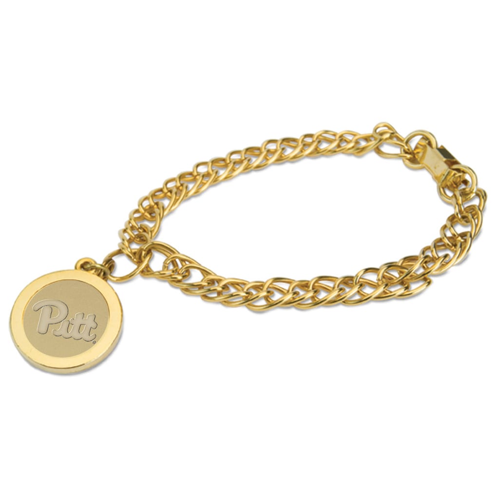 Pitt Panthers Charm Bracelet - Gold