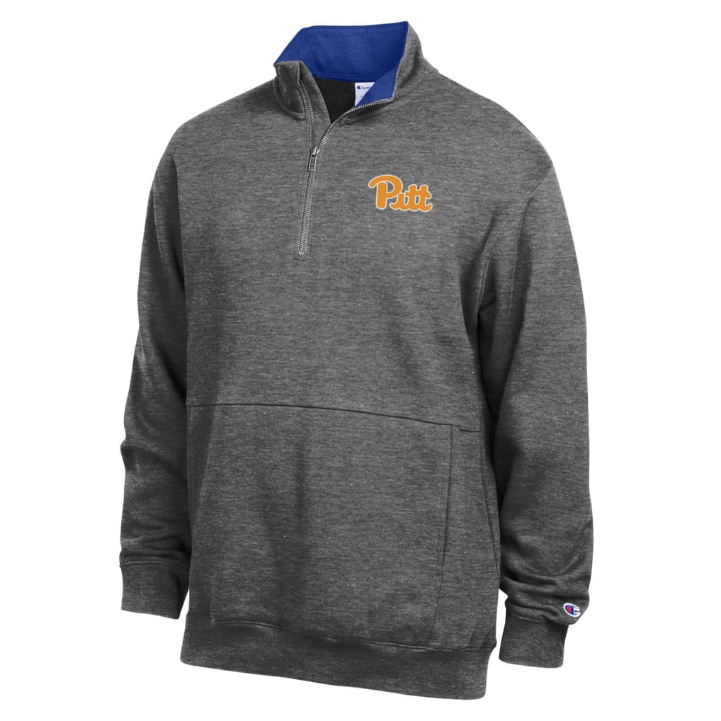 Champion Pitt Panthers Charcoal Fleece Quarter-Zip Pullover