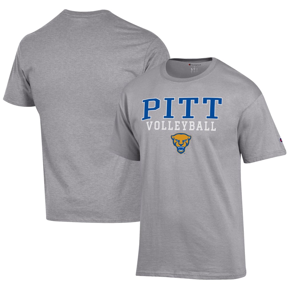 Pitt Panthers Champion Volleyball Stack T-Shirt - Gray