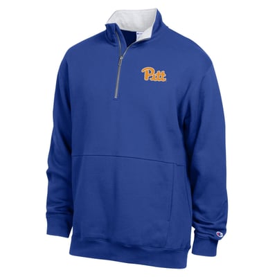  Pitt Panthers Champion Fleece Quarter-Zip Pullover - Royal