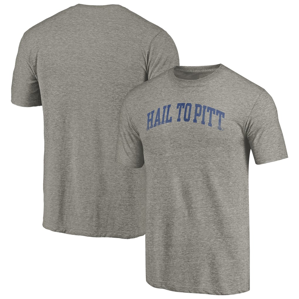 Pitt Panthers Arched Battle Cry Tri-Blend T-Shirt - Heathered Gray