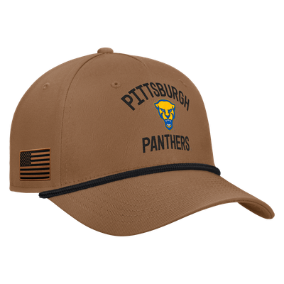 Pitt Panthers Nike 2026 Military Appreciation Rope Rise 5-Panel Adjustable Hat - Brown