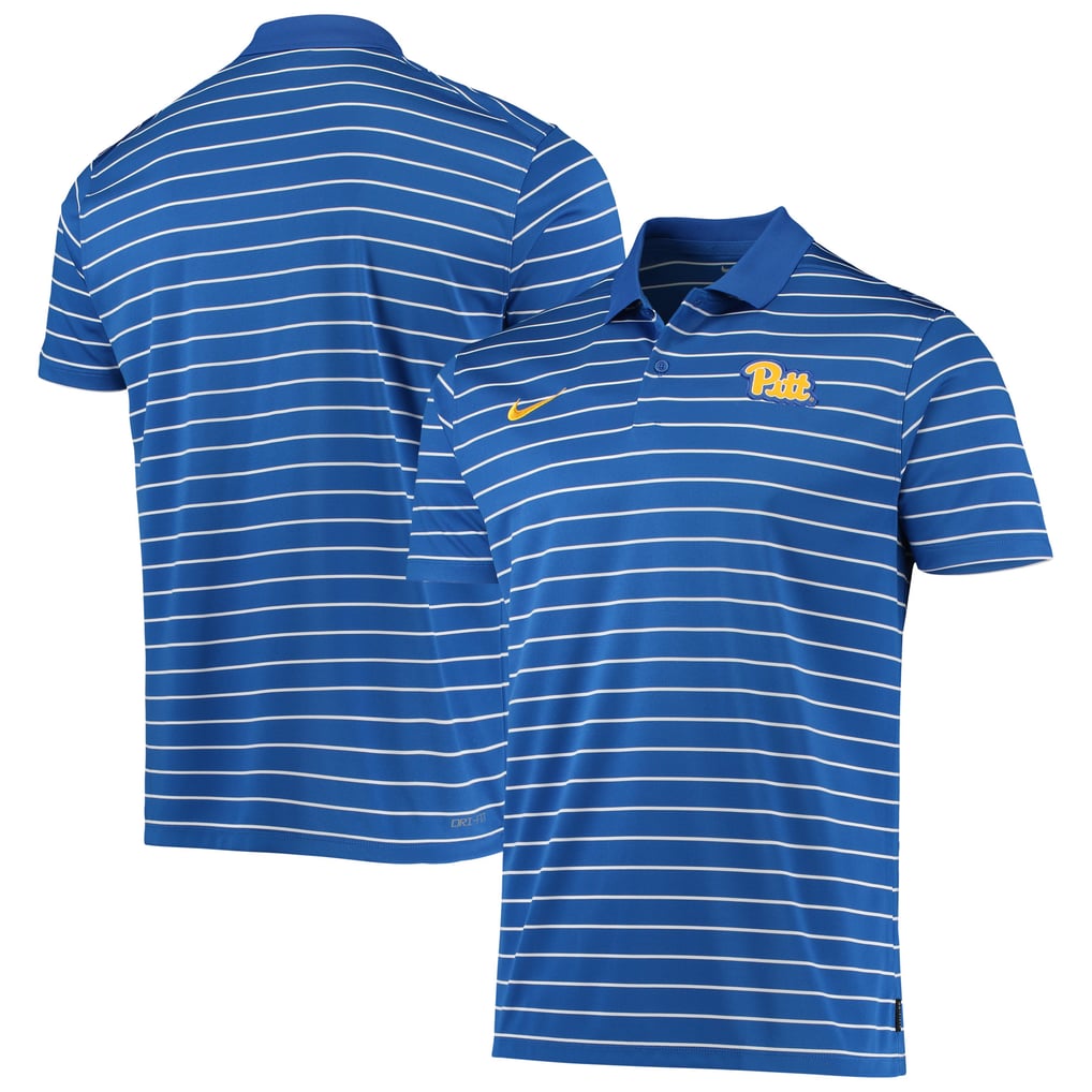 Pitt Panthers Nike Victory Stripe Performance 2022 Coaches Polo - Royal