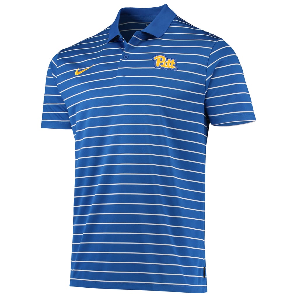 Pitt Panthers Nike Victory Stripe Performance 2022 Coaches Polo - Royal