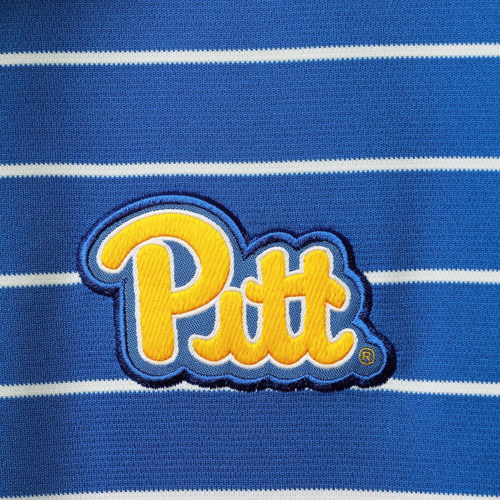 Pitt Panthers Nike Victory Stripe Performance 2022 Coaches Polo - Royal