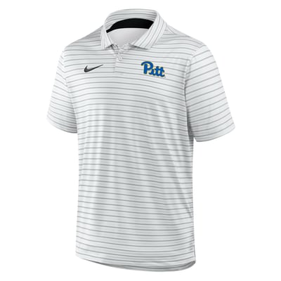 Pitt Panthers Nike Dri-FIT Tour Stripe Polo - White