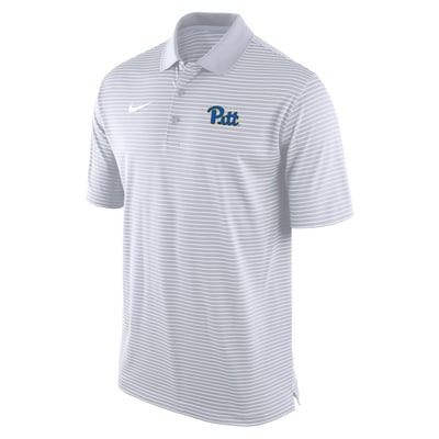 Pitt Panthers Nike Dri-FIT Tour Stripe Polo - White