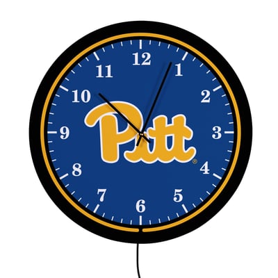 Pitt Panthers 18" Lighted Round LED Wall Clock