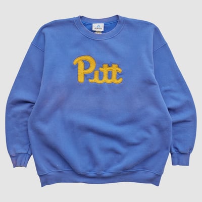 Pitt Panthers Adidas 2000s Pullover Sweatshirt - Blue - L by Fanatics Real Vintage