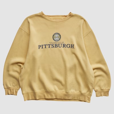 Pitt Panthers Jansport 2000s Pullover Sweatshirt - Yellow - M by Fanatics Real Vintage
