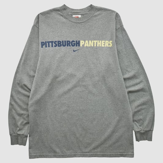 Pitt Panthers Nike 2000s Long Sleeve T-shirt - Gray - M by Fanatics Real Vintage