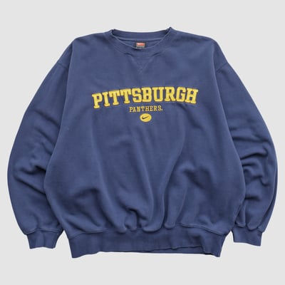 Pitt Panthers Nike 2000s Pullover Sweatshirt - Navy - L by Fanatics Real Vintage