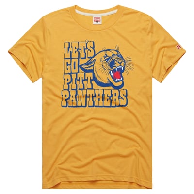 Pitt Panthers Homage Unisex Let's Go Tri-Blend T-Shirt - Gold