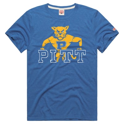 Pitt Panthers Homage Unisex 1980 Logo Tri-Blend T-Shirt - Royal