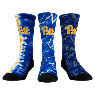 Pitt Panthers Rock Em Unisex Team Tones Three-Pack Crew Socks