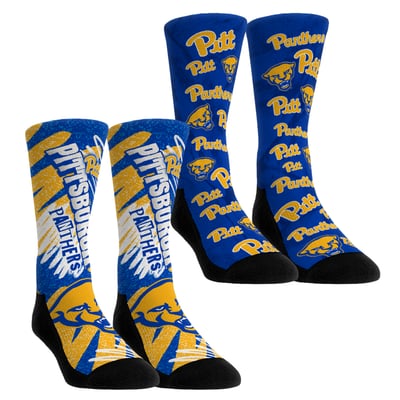 Pitt Panthers Rock Em Unisex Two-Piece Team Blast Crew Socks Set