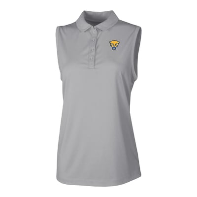  Pitt Panthers Columbia Women's Ace Flair Sleeveless Tank Polo - Gray