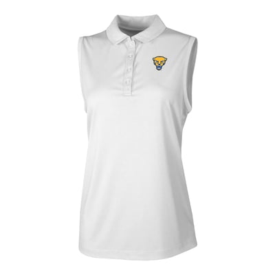 Pitt Panthers Columbia Women's Ace Flair Sleeveless Tank Polo - White